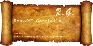 Raskó Gabriella névjegykártya